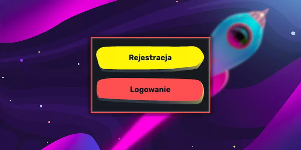 Przycisk logowania i rejestracji