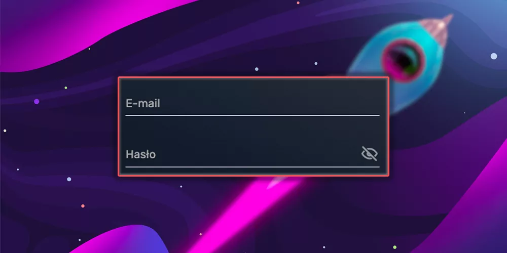 Wprowadzanie danych w celu zalogowania się na konto osobiste